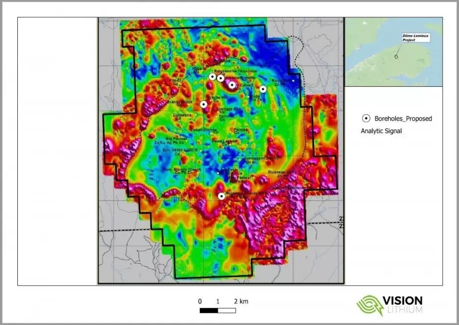 Vision Lithium Launches First Drill Programme On Dome Lemieux Copper Property