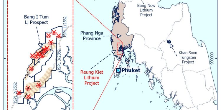 Pan Asia Intersects Thick Pegmatites At Reung Kiet Lithium Prospect