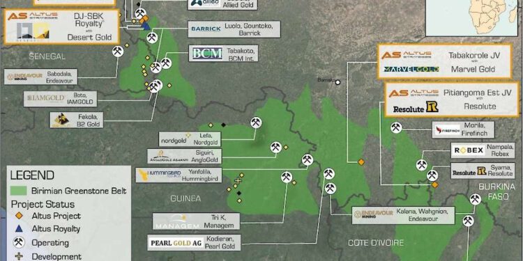 Altus Strategies Commences Drilling At Tabakorole Gold Project