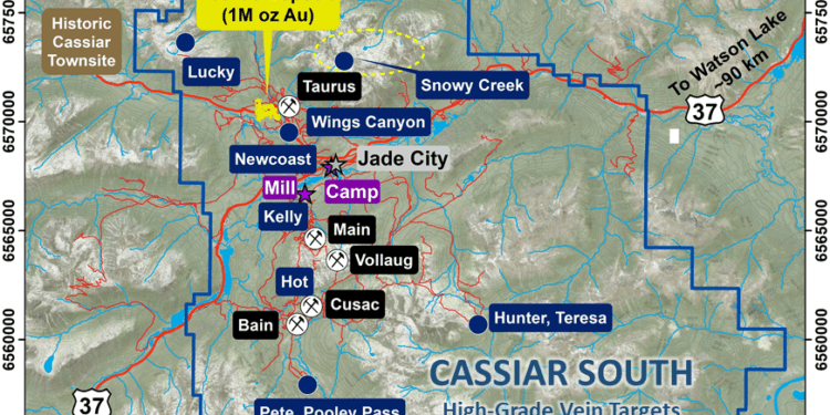 Cassiar Intersects Over 100m Of Gold At Cassiar North