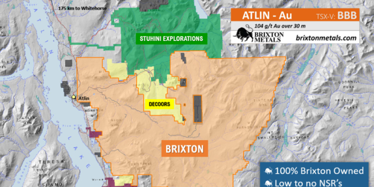 Brixton Metals signs LOI to sell the Atlin Goldfields Project for cash, shares, work and 2%NSR