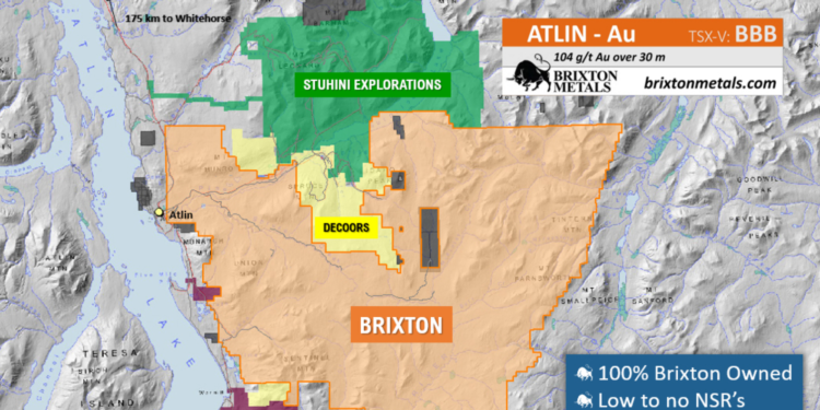 Brixton Metals Signs Definitive Agreement for its Atlin Goldfields Project with Pacific Bay Minerals
