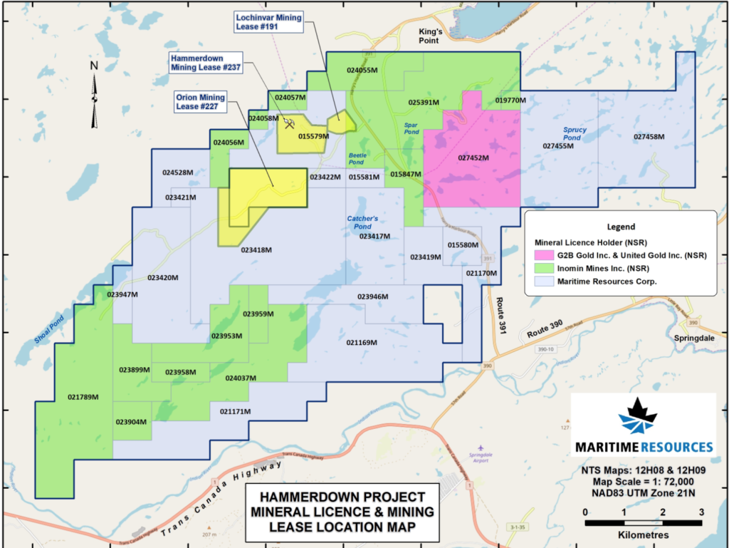 Maritime Provides Update on Hammerdown Gold Project