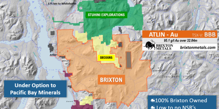Brixton Metals Announces Pacific Bay Minerals Starts Drilling at the Atlin Goldfields Project