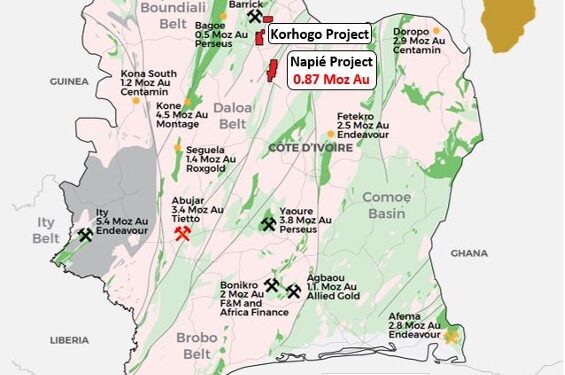 Mako Gold Consolidates 90% Ownership Of Napié Project