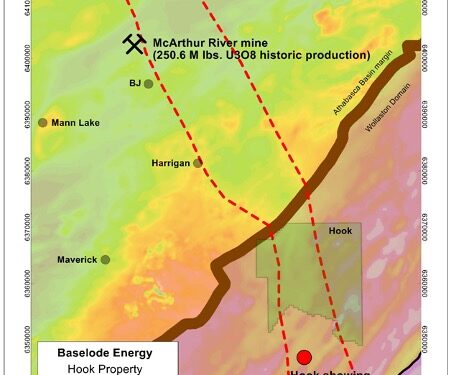 Baselode Intersects Over 30m Of Uranium At Hook Project