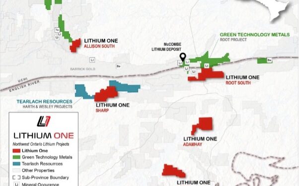Lithium One Six Strategic Properties in Northern Ontario