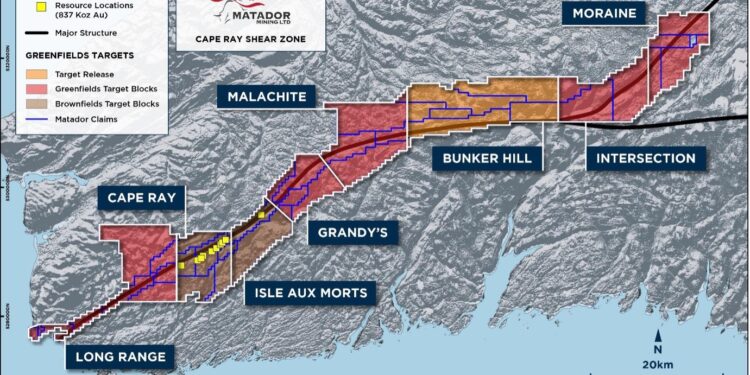 Matador Stakes Additional Bunker Hill Mineral Licence in Newfoundland