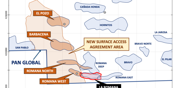 Pan Global Commences Exploration at Romana West Target