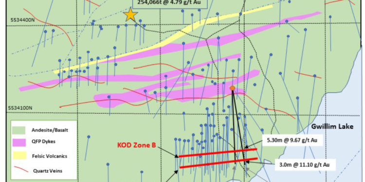 Doré Copper Reports High-Grade Gold Results at Gwillim Main Zone