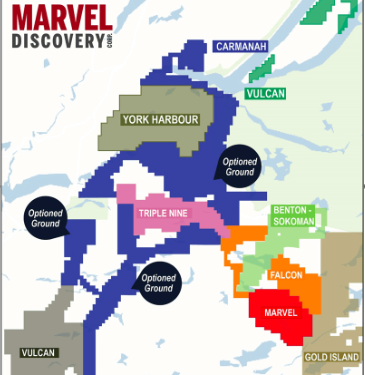 Falcon Gold and Marvel Discovery Option Baie Verte Projects to Carmanah Minerals Corp.  