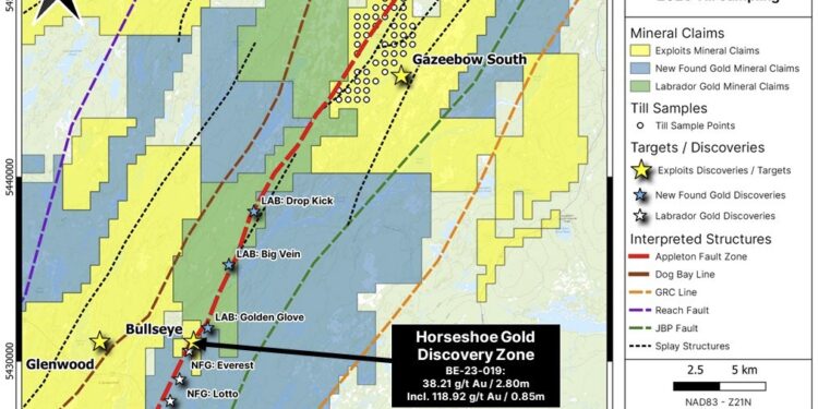 Exploits 2023 Phase-1 till sampling programme for Gazeebow South (Credit: Exploits Discovery Corp.)