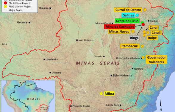 Alderan Resources Acquires 100% Interest in Minas Gerais Lithium Projects, Brazil