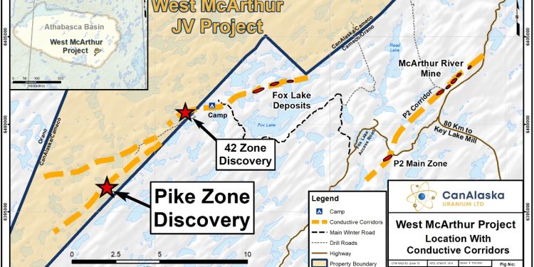 West McArthur Project Location (Credit: CanAlaska Uranium Ltd.)