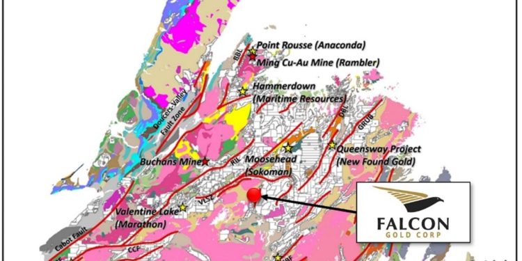 Regional location of Falcon’s Great Burnt copper property (Credit: Falcon Gold)