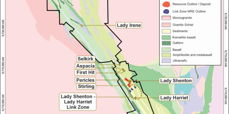 Link Zone location within broader Menzies Gold Project 
 (Credit: Brightstar Resources)