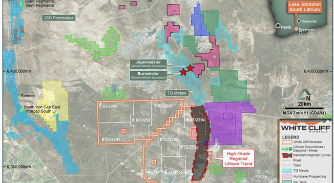 White Cliff Minerals Limited Confirms High Potential for Lithium at Lake Johnston South Project